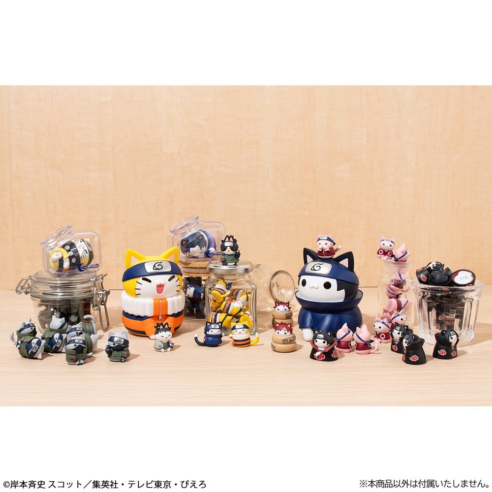 Naruto Mega Cat Project Minifiguren 3 cm Nyaruto! Cats of Konoha Village Reboot Blind Box Display (8) (Repeat) - Preorder - ETA: 25.10.2026