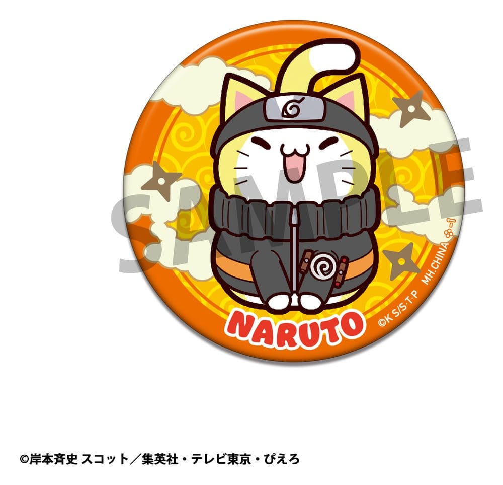 Naruto Shippuden Mega Cat Project Nyaruto! Metall Ansteck-Buttons Collection 2 6 cm Blind Box Sortiment (16) - Preorder - ETA: 25.10.2026