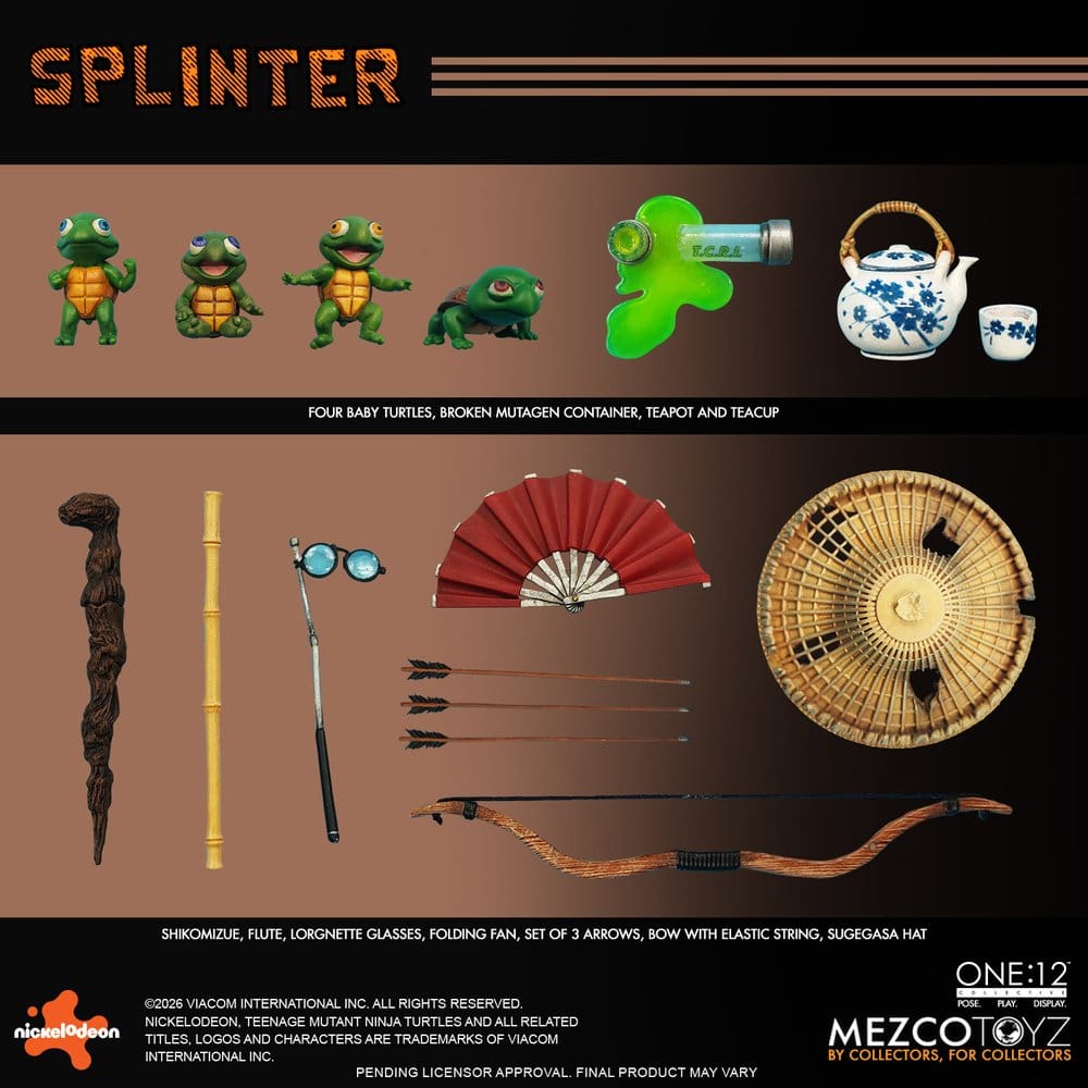 Teenage Mutant Ninja Turtles One:12 Collective Actionfigur 1/12 Splinter 17 cm - Preorder - ETA: 25.01.2027