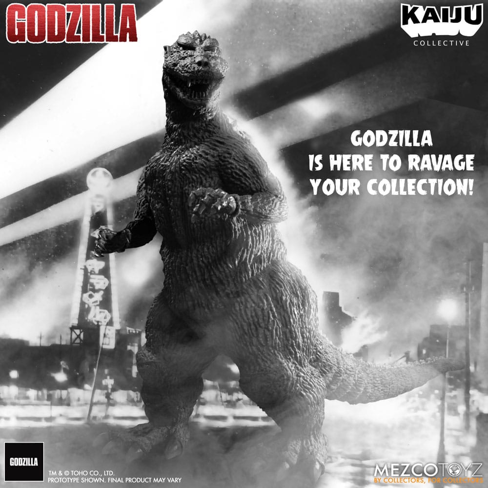 Godzilla (1954) Kaiju Collective Actionfigur Godzilla - Black & White Edition 20 cm - Preorder - ETA: 27.11.2025