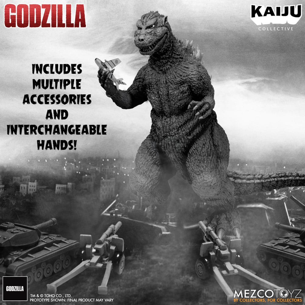 Godzilla (1954) Kaiju Collective Actionfigur Godzilla - Black & White Edition 20 cm - Preorder - ETA: 27.11.2025