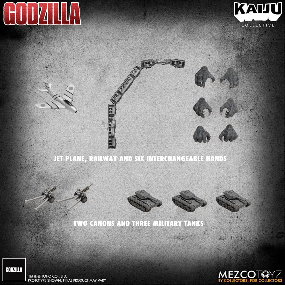 Godzilla (1954) Kaiju Collective Actionfigur Godzilla - Black & White Edition 20 cm - Preorder - ETA: 27.11.2025