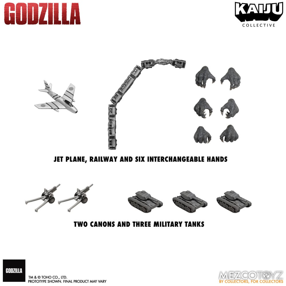 Godzilla (1954) Kaiju Collective Actionfigur Godzilla - Black & White Edition 20 cm - Preorder - ETA: 27.11.2025