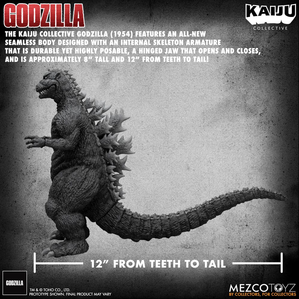 Godzilla (1954) Kaiju Collective Actionfigur Godzilla - Black & White Edition 20 cm - Preorder - ETA: 27.11.2025