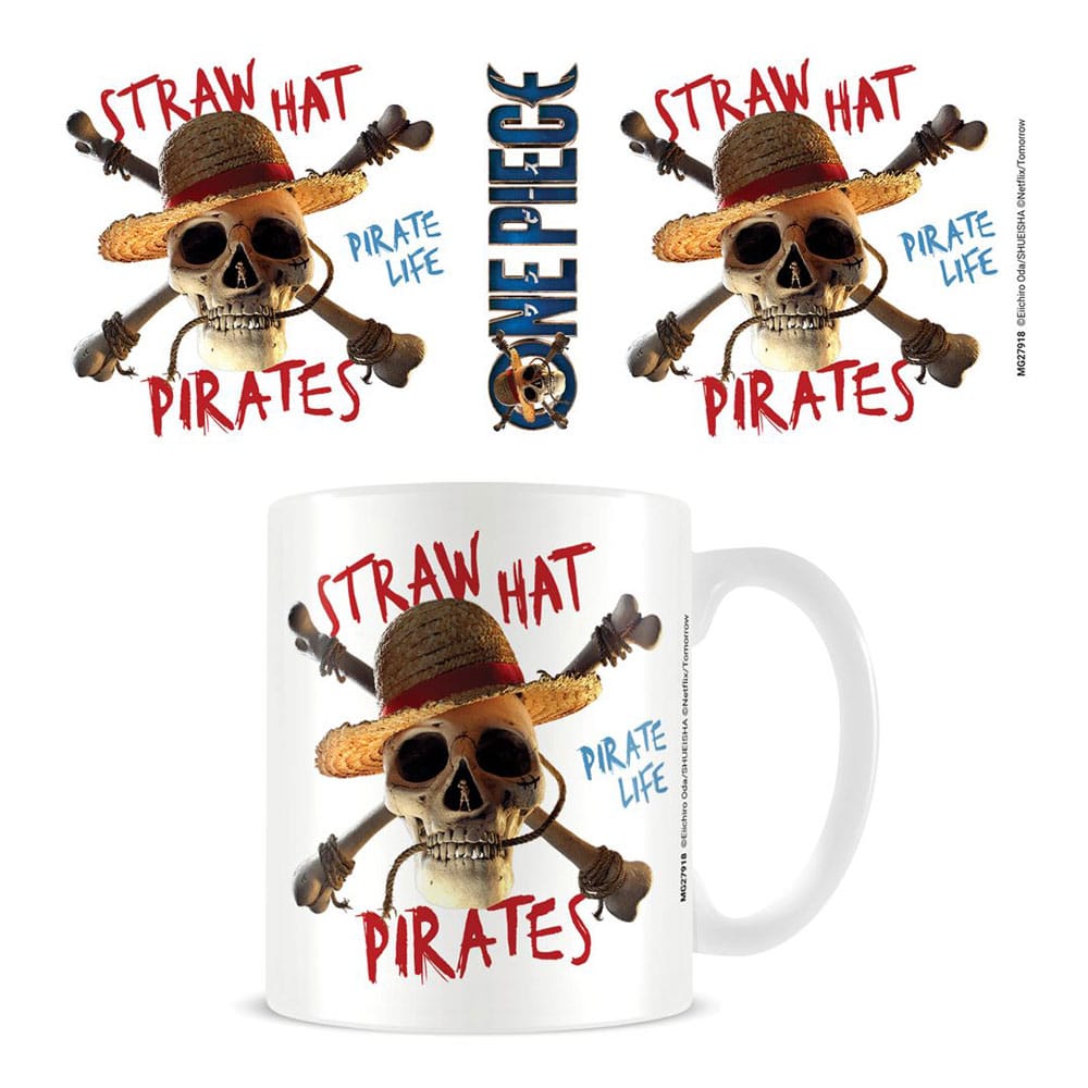 One Piece Live Action Tasse Straw Hat Pirate Emblem - Versand: 7 Tage nach Bestellung
