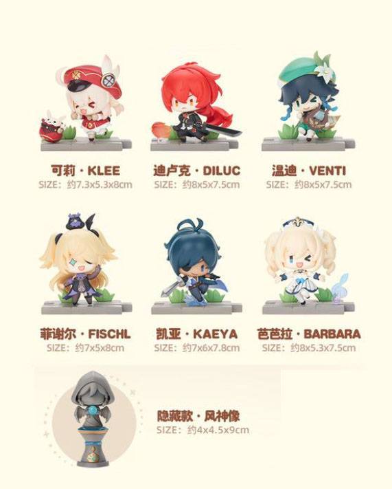 Genshin Impact Battle Scene Series Sammelfiguren 6er-Pack Mondstadt Edition 5 cm - Preorder - ETA: 09.10.2025