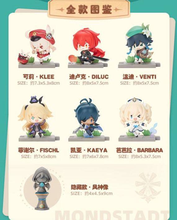 Genshin Impact Battle Scene Series Sammelfiguren 6er-Pack Mondstadt Edition 5 cm - Preorder - ETA: 09.10.2025
