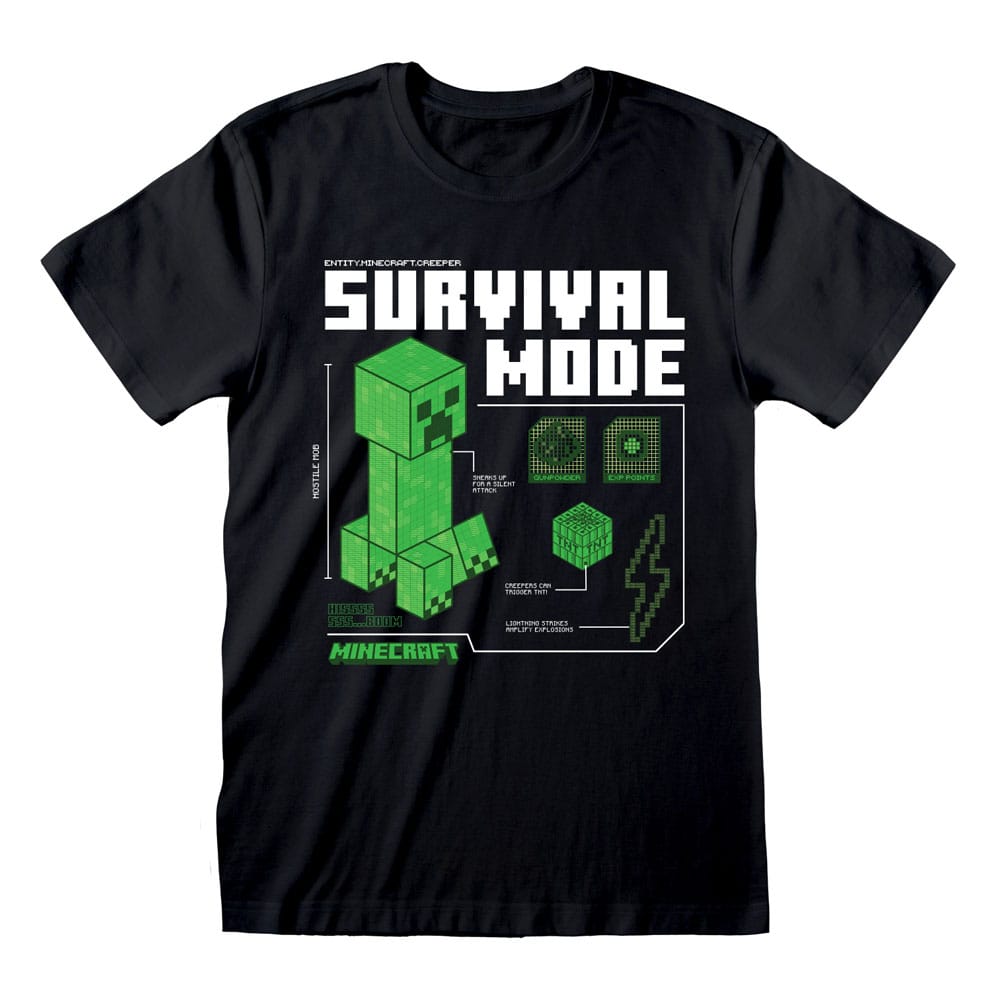 Minecraft T-Shirt Survival Größe S - Versand: 5-7 Tage nach Bestellung