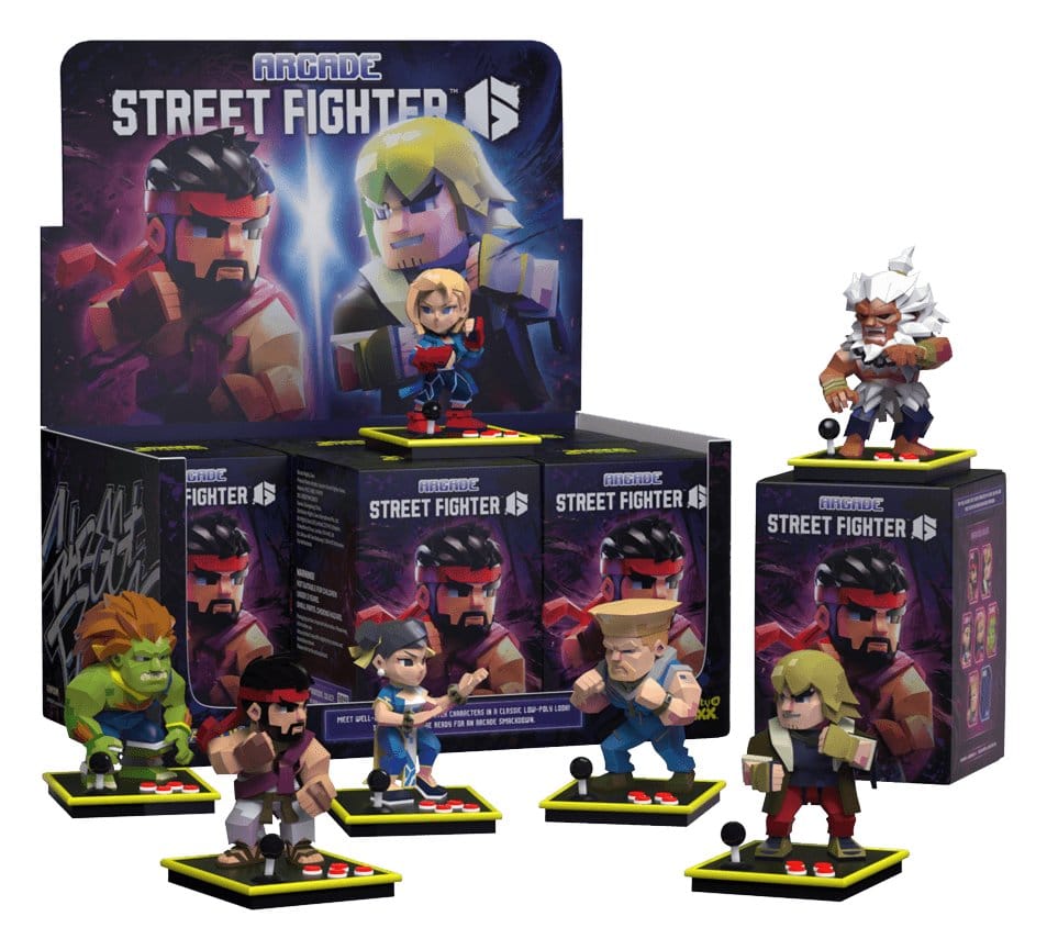 Arcade: Capcom Street Fighter Series Kandy 4 inch Vinyl Figure Blind Box Display (6) - Versand: 7 Tage nach Bestellung