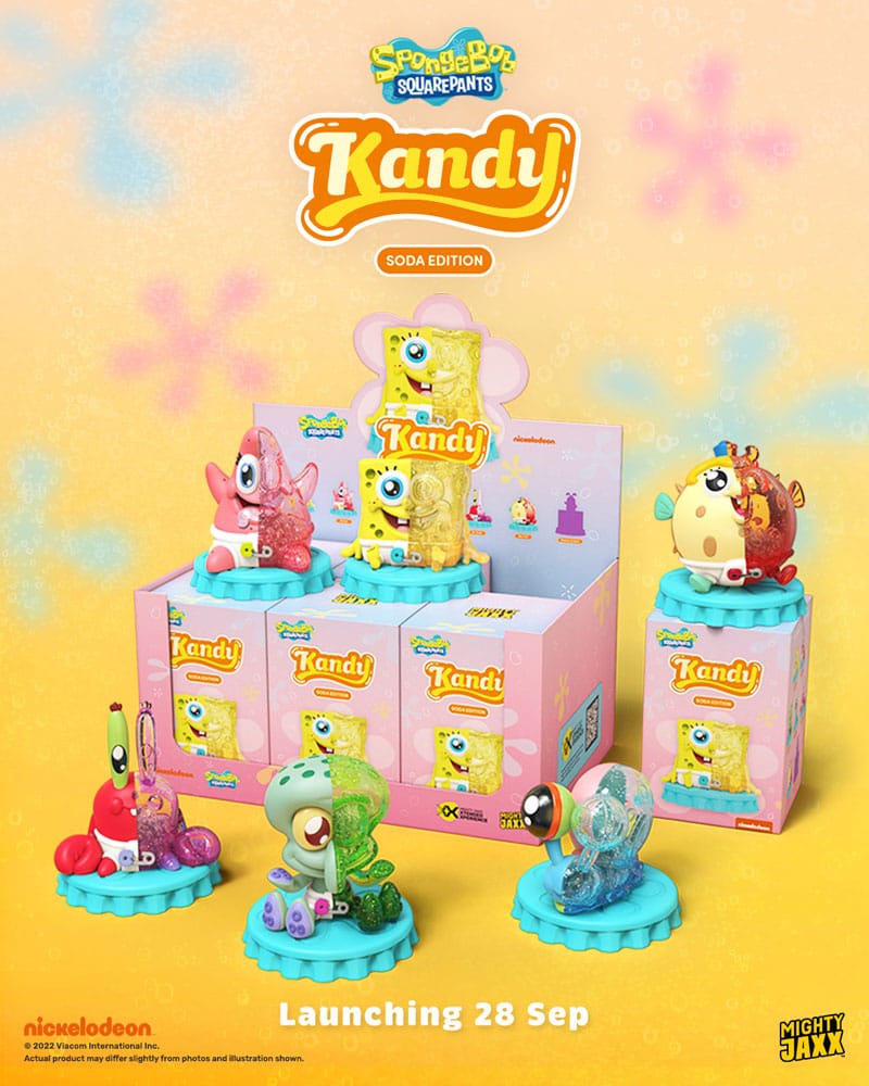 Spongebob Schwammkopf Blind Box Kandy x Jason Freeny Collection Spongebob (Soda Edition) Display (6)  - Preorder - ETA: 22.12.2025