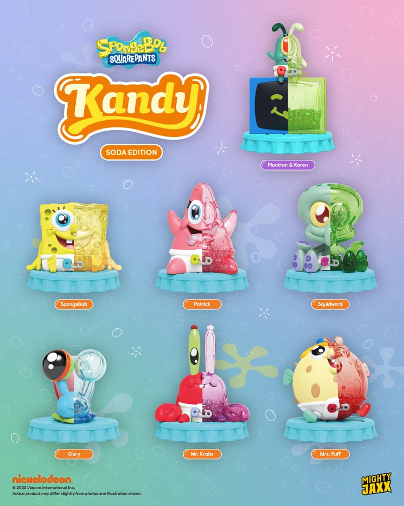 Spongebob Schwammkopf Blind Box Kandy x Jason Freeny Collection Spongebob (Soda Edition) Display (6)  - Preorder - ETA: 22.12.2025