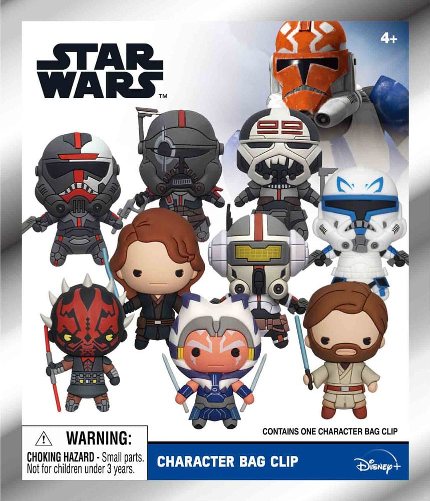 Star Wars Clone Wars 3D PVC-Taschenanhänger Series 4 Display (24) - Versand: 5-7 Tage nach Bestellung