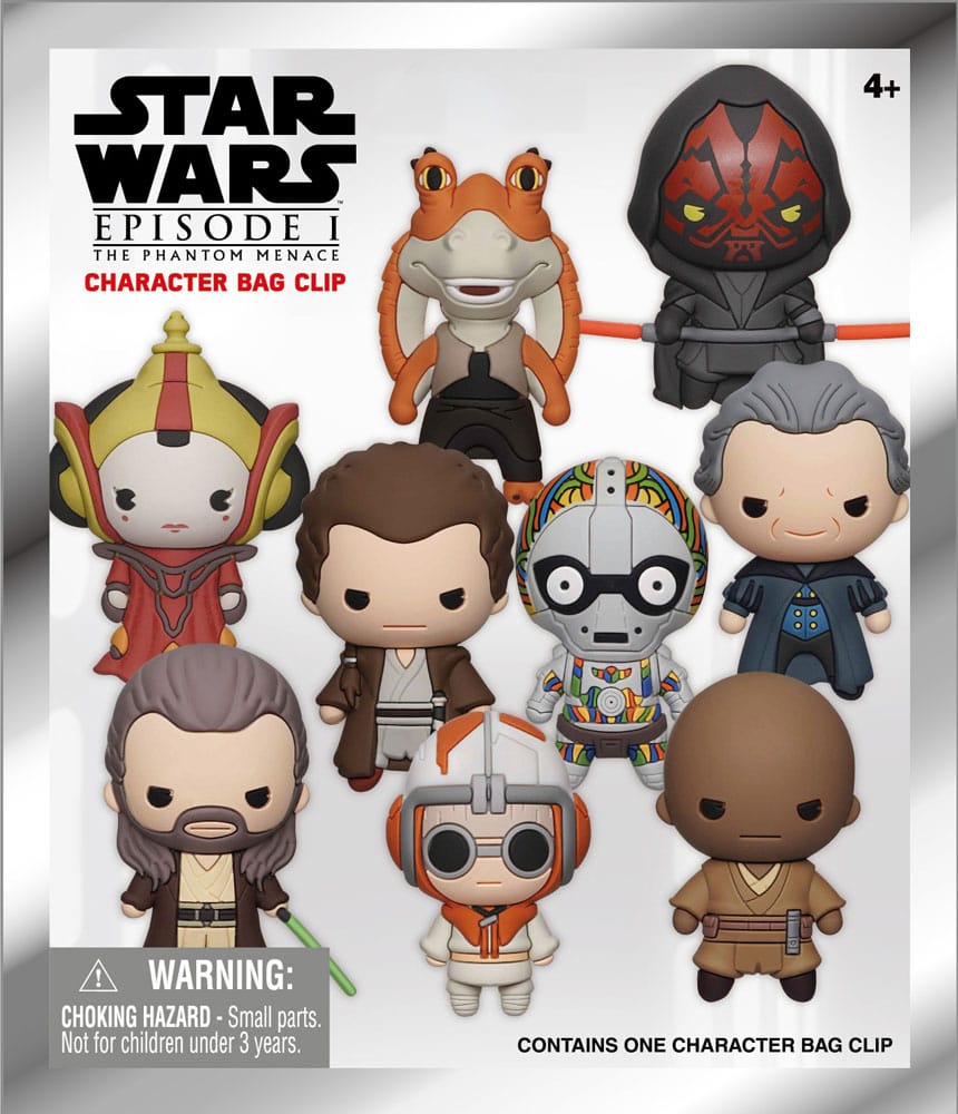 Star Wars 3D PVC-Taschenanhänger The Phantom Menace Display (24) - Versand: 5-7 Tage nach Bestellung