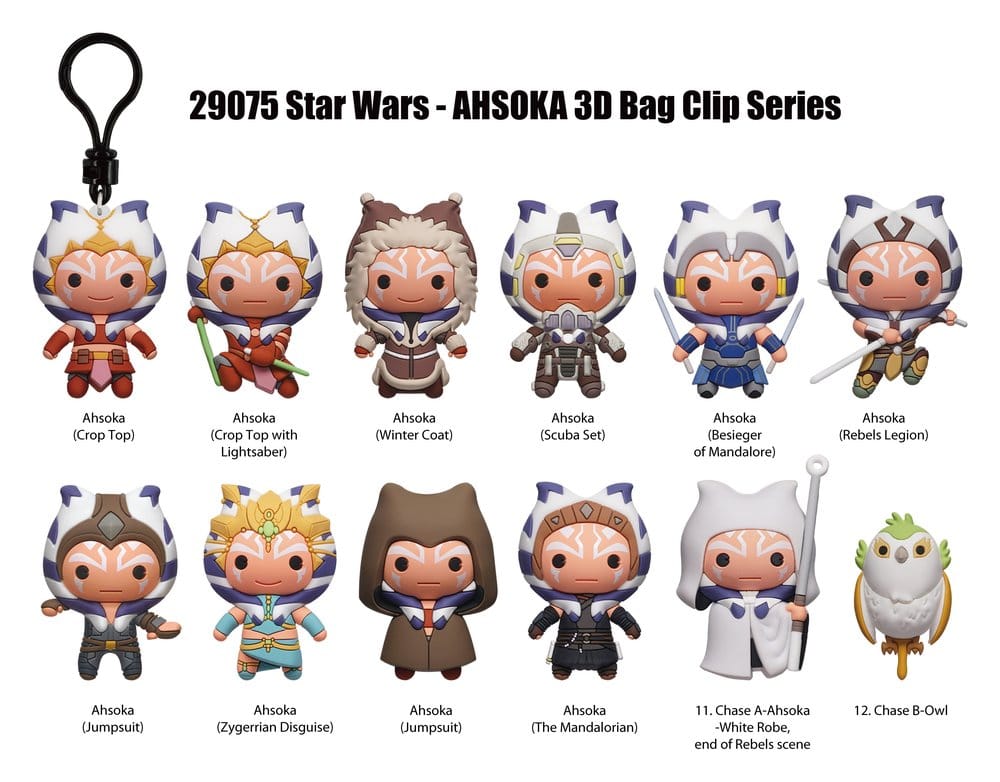 Star Wars Ahsoka 3D PVC-Taschenanhänger Serie 1 Blind Bag Display (24) - Preorder - ETA: 26.10.2026