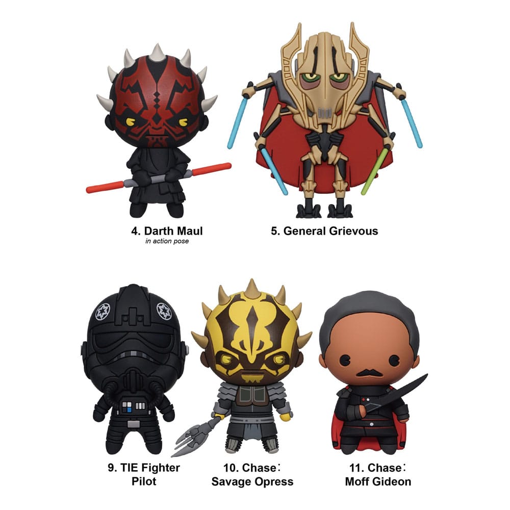 Star Wars 3D PVC-Taschenanhänger Year of the Dark Side Series 1 Display (24) - Versand: 5-7 Tage nach Bestellung