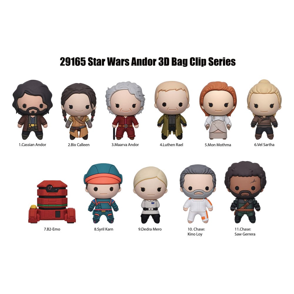 Star Wars 3D PVC-Taschenanhänger Andor Display (24) - Preorder - ETA: 25.02.2026
