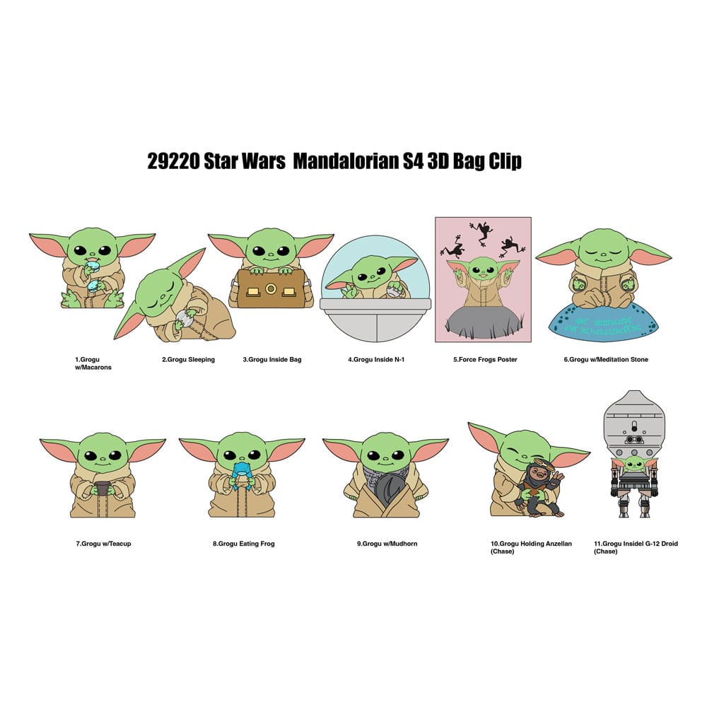 Star Wars 3D PVC-Taschenanhänger Best of Grogu Serie 1 Display (24) - Preorder - ETA: 29.12.2025