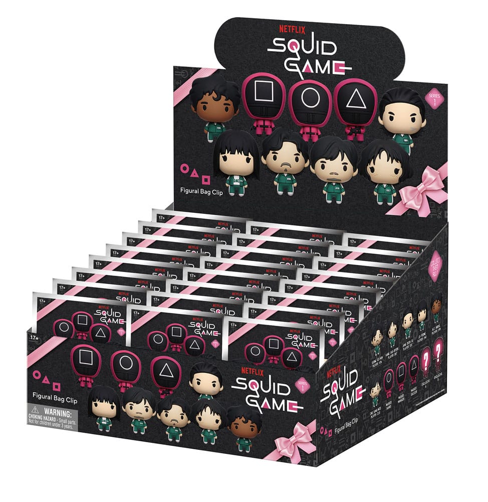 Squid Game 3D PVC-Taschenanhänger Series 1 Display (24) - Preorder - ETA: 08.01.2026