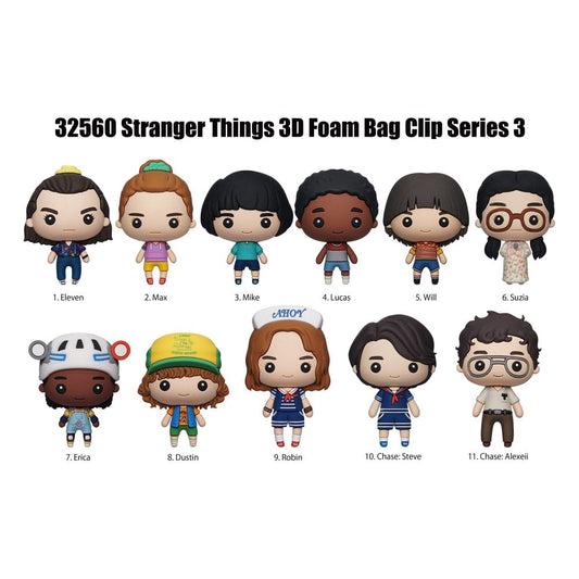Stranger Things 3D PVC-Taschenanhänger Series 3 Display (24)             - Preorder - ETA: 06.01.2026