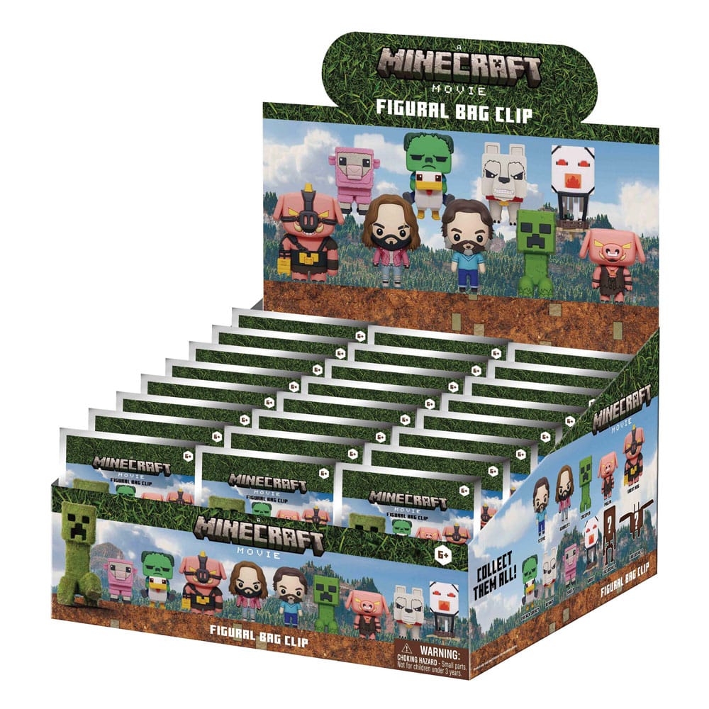 Minecraft 3D PVC-Taschenanhänger Serie 1 Display (24) - Versand: 5-7 Tage nach Bestellung