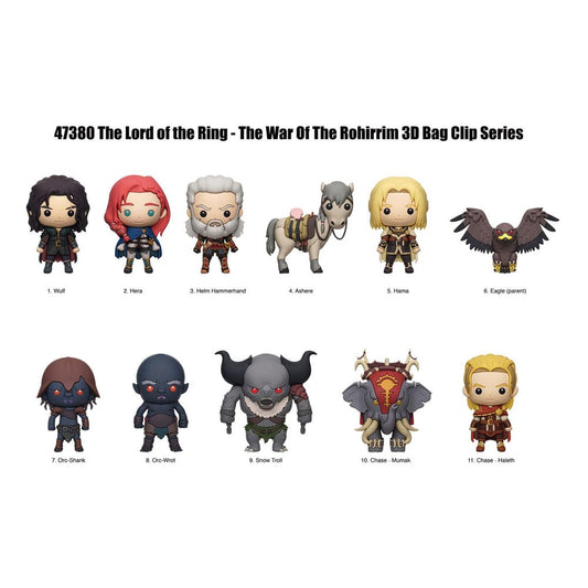 Herr der Ringe: Die Schlacht der Rohirrim 3D PVC-Taschenanhänger Display (24)             - Versand: 5-7 Tage nach Bestellung