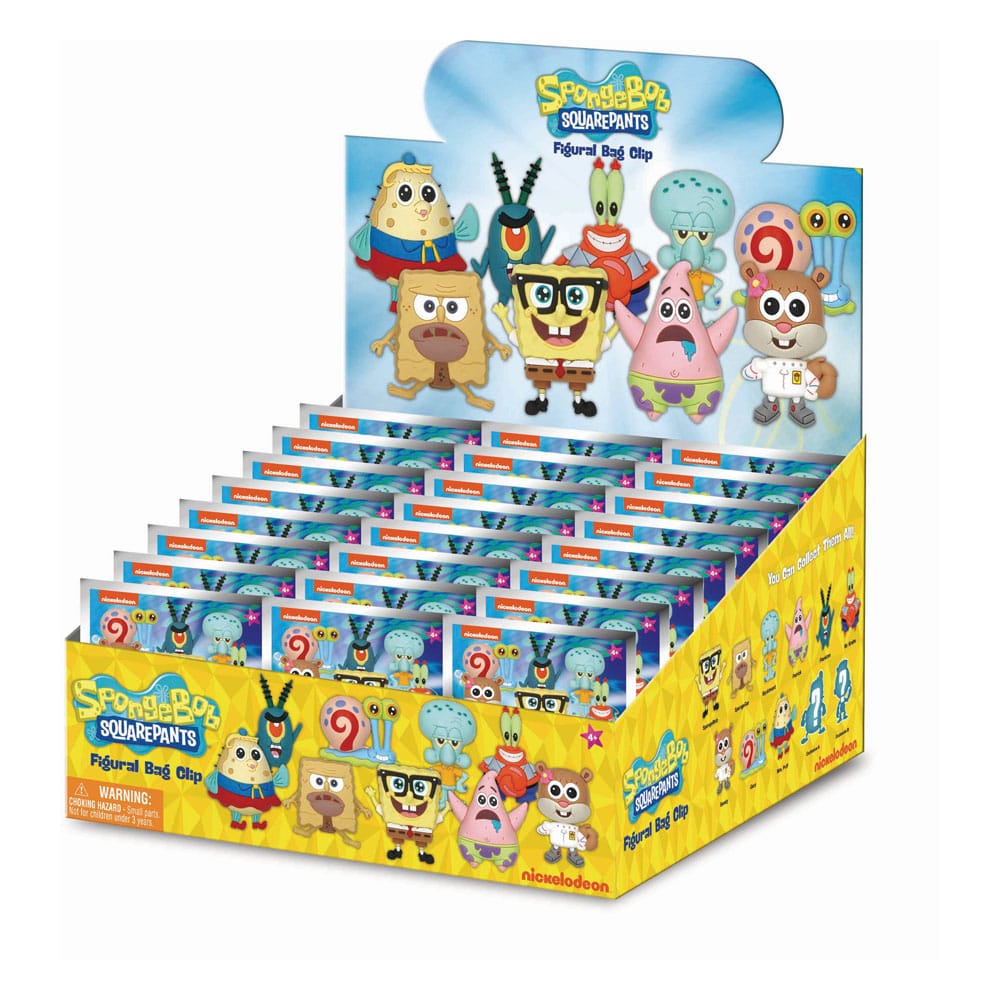 SpongeBob Schwammkopf 3D PVC-Taschenanhänger Classic Series 3 Display (24) - Versand: 5-7 Tage nach Bestellung