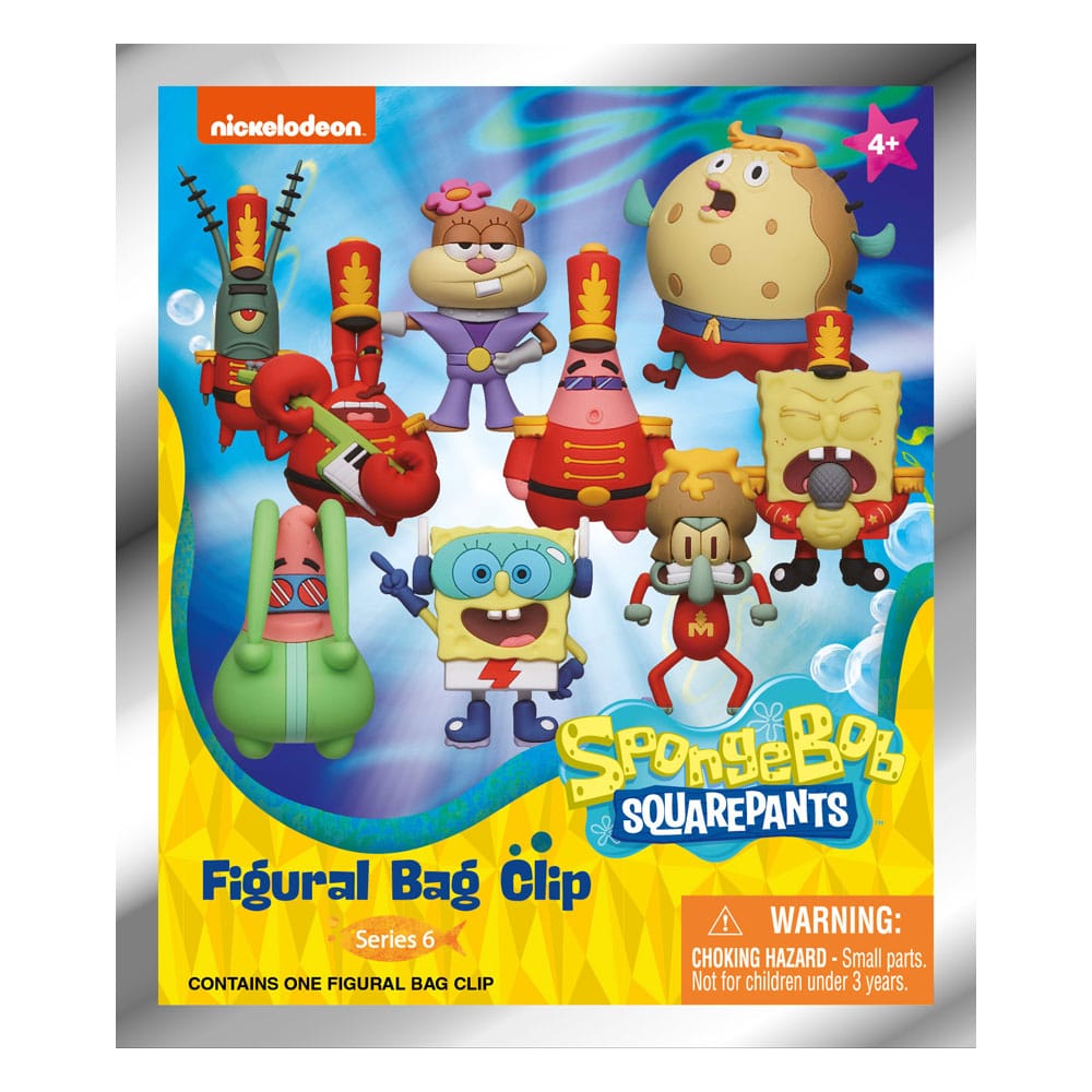 SpongeBob Schwammkopf 3D PVC-Taschenanhänger Series 6 Display (24) - Versand: 5-7 Tage nach Bestellung
