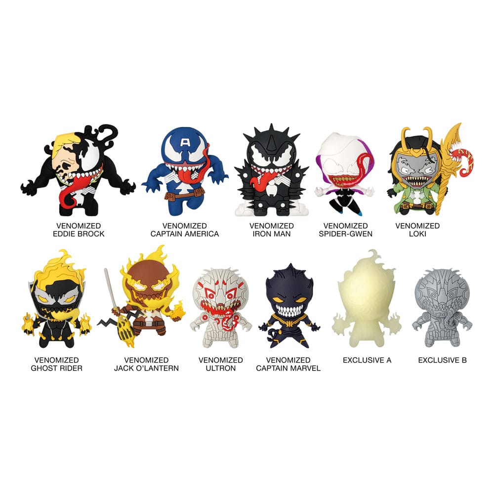 Venom 3D PVC-Taschenanhänger Series 1 Display (24) - Preorder - ETA: 20.12.2025