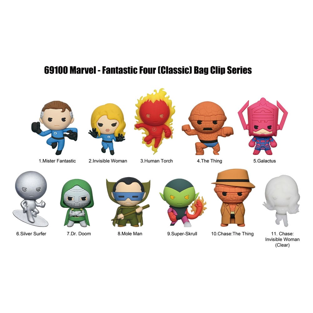 Fantastischen Vier 3D PVC-Taschenanhänger Display (24) - Preorder - ETA: 07.02.2026