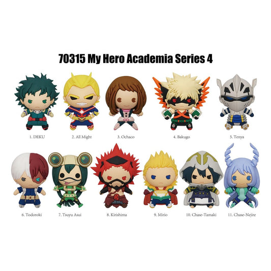 My Hero Academia 3D PVC-Taschenanhänger Series 4 Display (24)             - Preorder - ETA: 03.11.2025