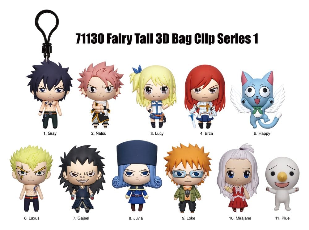 Fairy Tail 3D PVC-Taschenanhänger Serie 1 Display (24) - Preorder - ETA: 01.07.2026