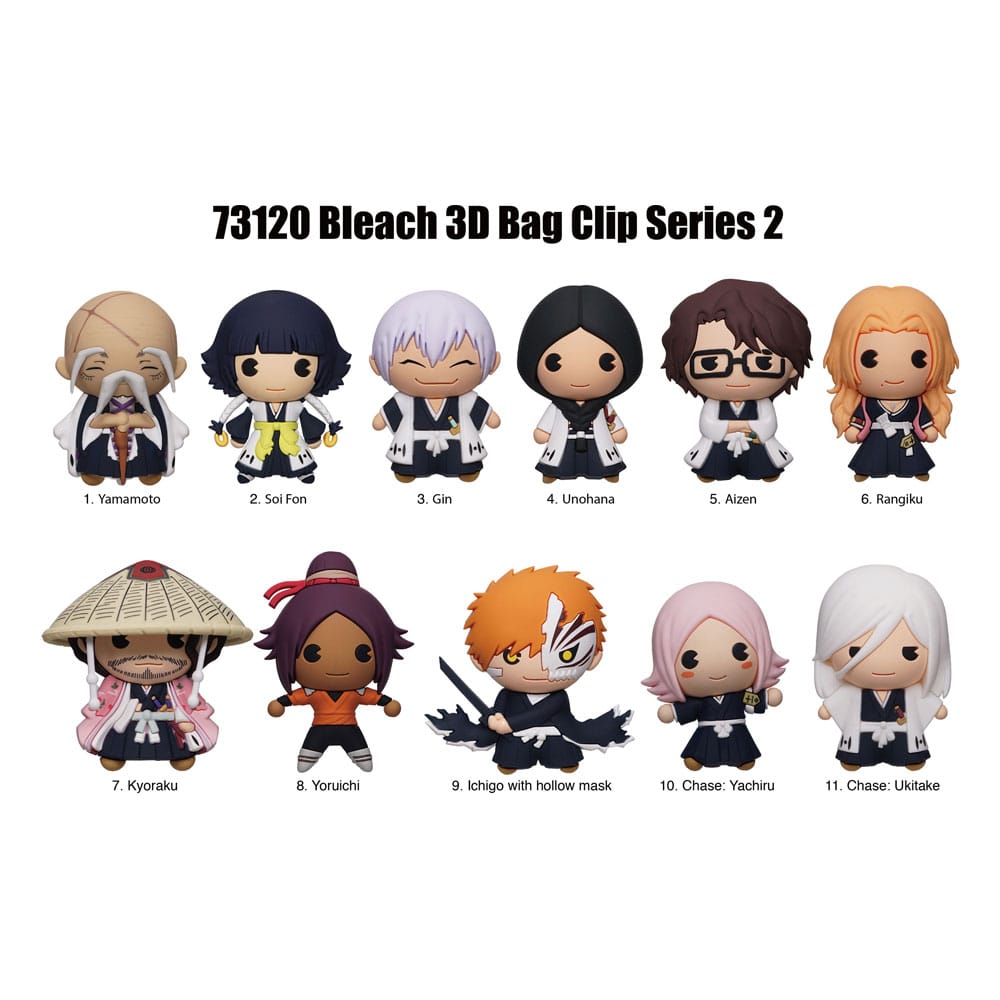 Bleach 3D PVC-Taschenanhänger Series 2 Display (24) - Versand: 5-7 Tage nach Bestellung