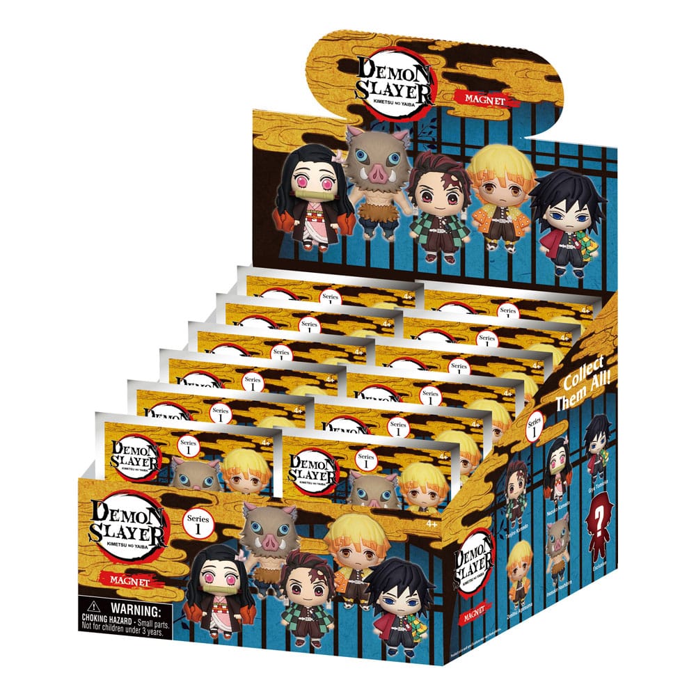 Demon Slayer: Kimetsu no Yaiba 3D 3D Magnete Series 1 Display (12) - Versand: 5-7 Tage nach Bestellung