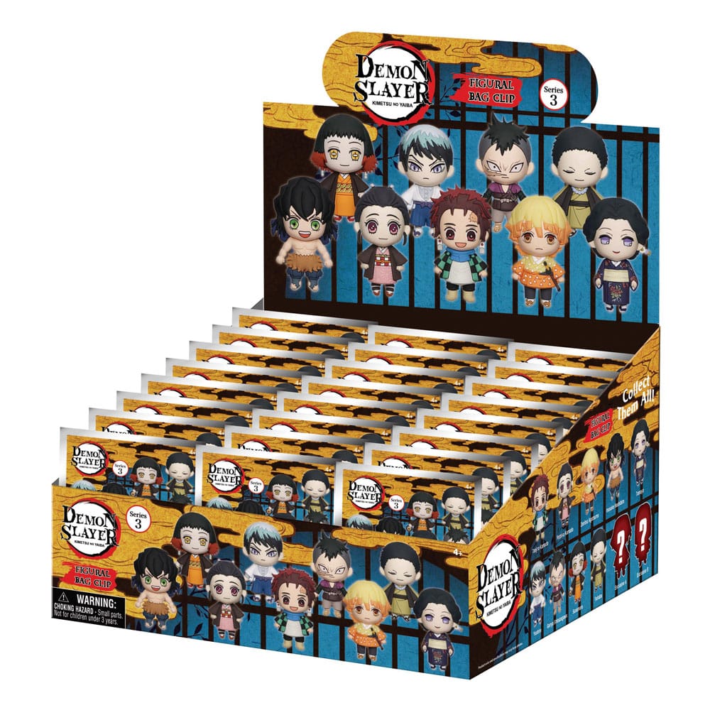 Demon Slayer: Kimetsu no Yaiba 3D PVC-Taschenanhänger Series 3 Display (24) - Preorder - ETA: 28.12.2026