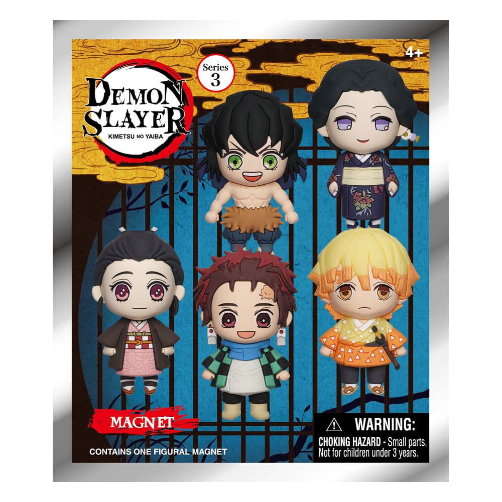 Demon Slayer: Kimetsu no Yaiba 3D Magnete Series 3 Display (12) - Versand: 5-7 Tage nach Bestellung