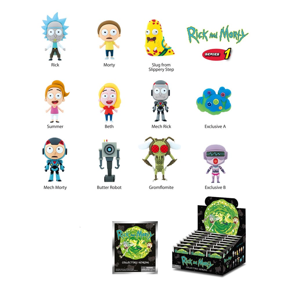 Rick and Morty 3D PVC-Taschenanhänger Series 1 Display (24) - Versand: 7 Tage nach Bestellung