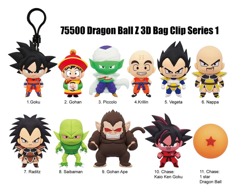 Dragon Ball Z 3D PVC-Taschenanhänger Serie 1 Display (24) - Preorder - ETA: 13.08.2026