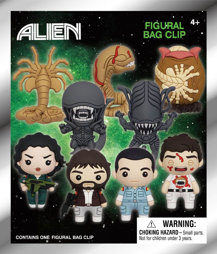 Alien 3D PVC-Taschenanhänger Series 1 Display (24) - Versand: 5-7 Tage nach Bestellung