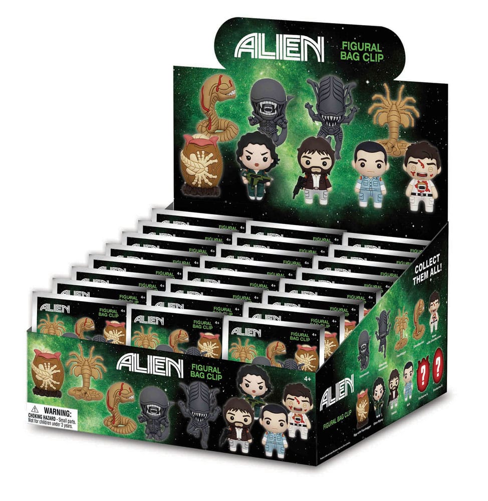 Alien 3D PVC-Taschenanhänger Series 1 Display (24) - Versand: 5-7 Tage nach Bestellung