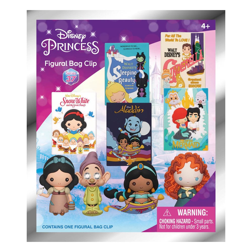 Disney 3D PVC-Taschenanhänger Ultimate Princess Series 37 Display (24) - Versand: 5-7 Tage nach Bestellung