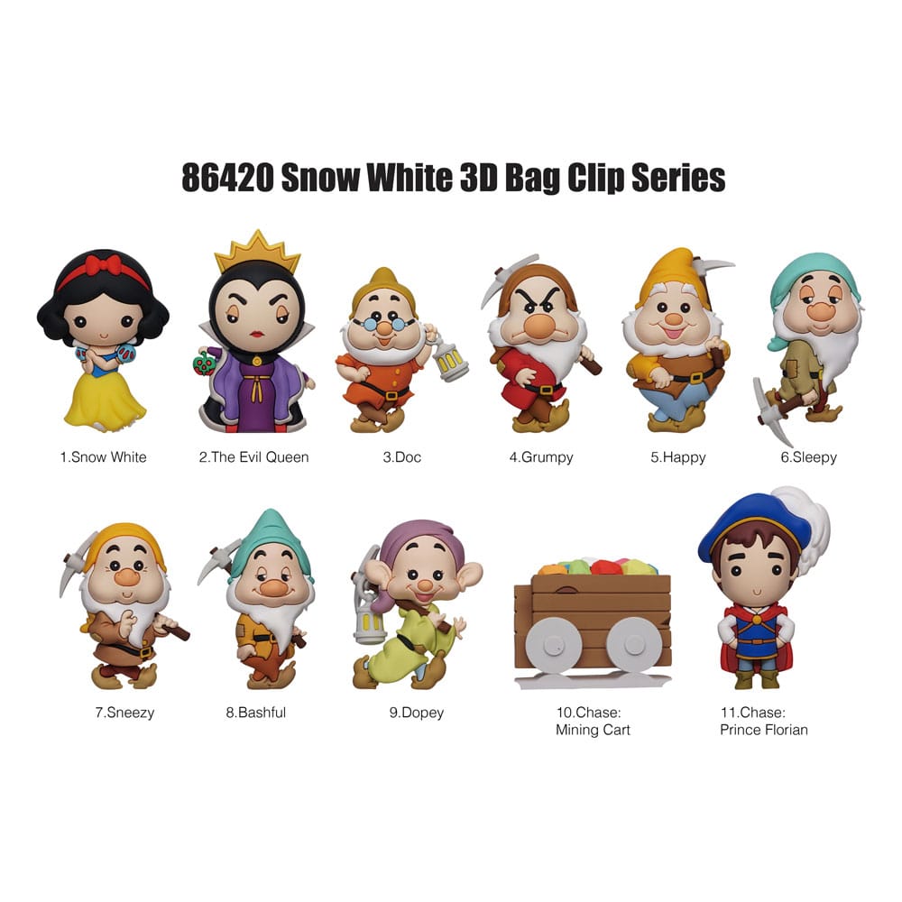 Schneewittchen 3D PVC-Taschenanhänger Classic Series 66 Display (24) - Preorder - ETA: 11.11.2025