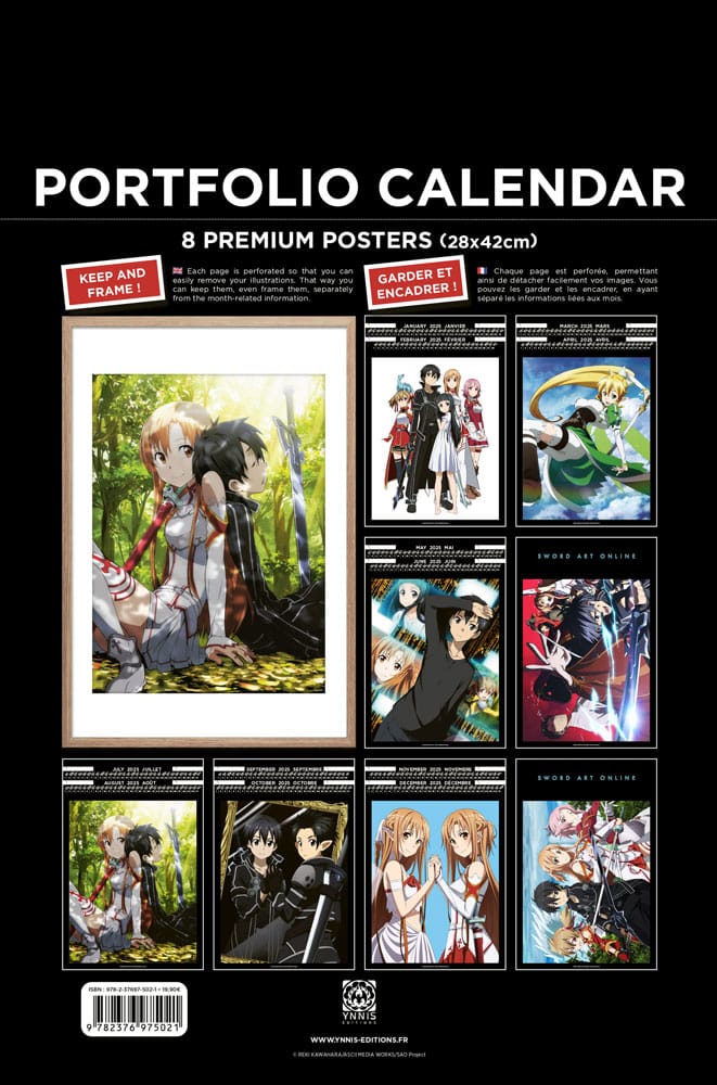 Sword Art Online Portfolio Kalender 2025 *Englische Version* - Versand: 5-7 Tage nach Bestellung