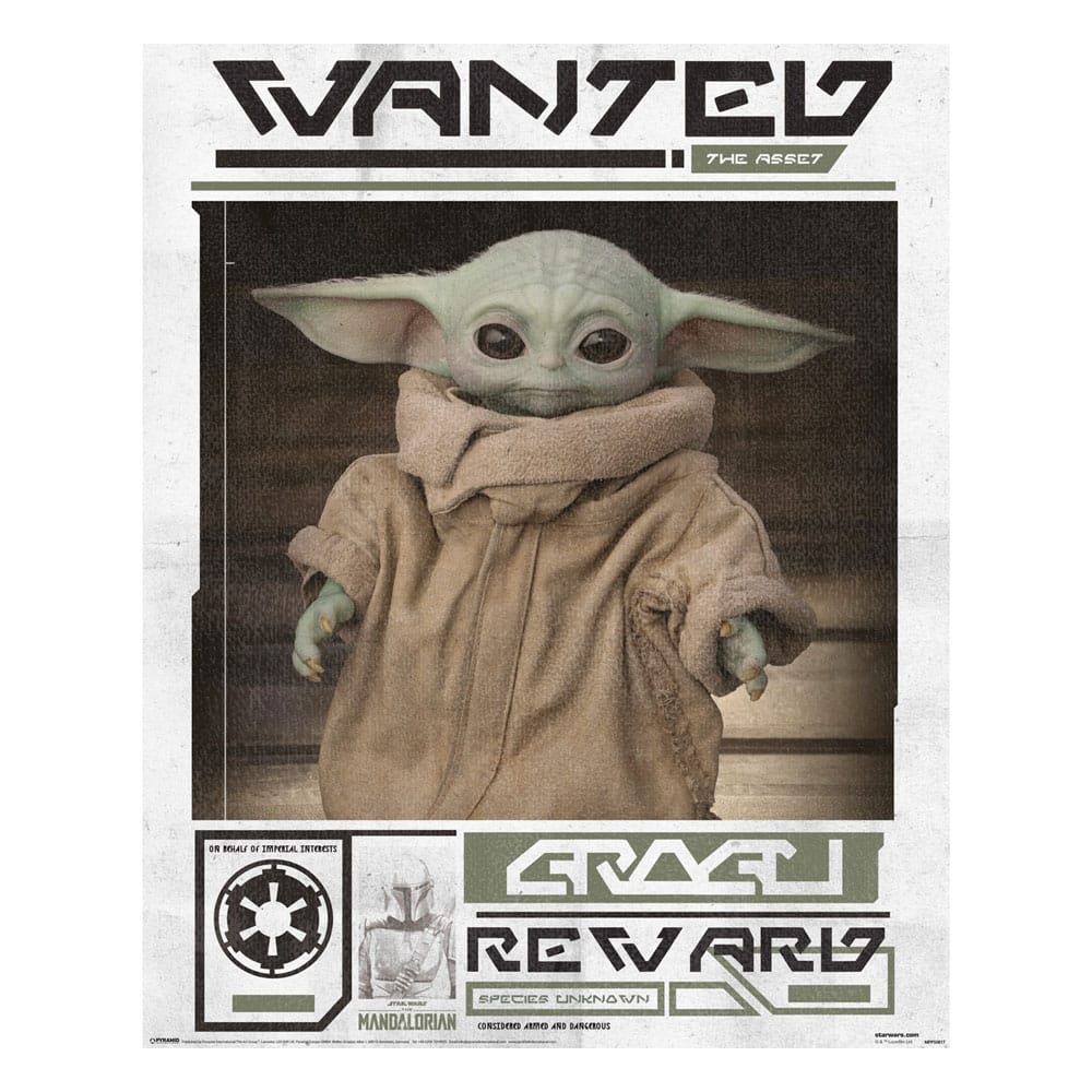 Star Wars: The Mandalorian Poster Set Grogu Wanted 40 x 50 cm (4) - Preorder - ETA: 09.11.2026