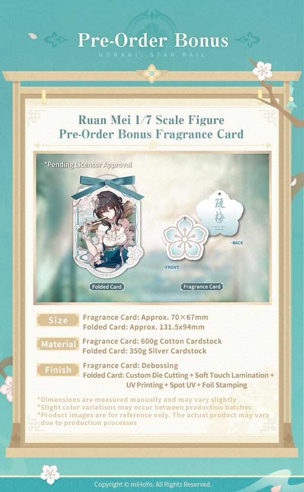 Honkai: Star Rail PVC Figur 1/7 Ruan Mei Plumblossom Letter Ver. With Bonus 18 cm - Preorder - ETA: 24.09.2027