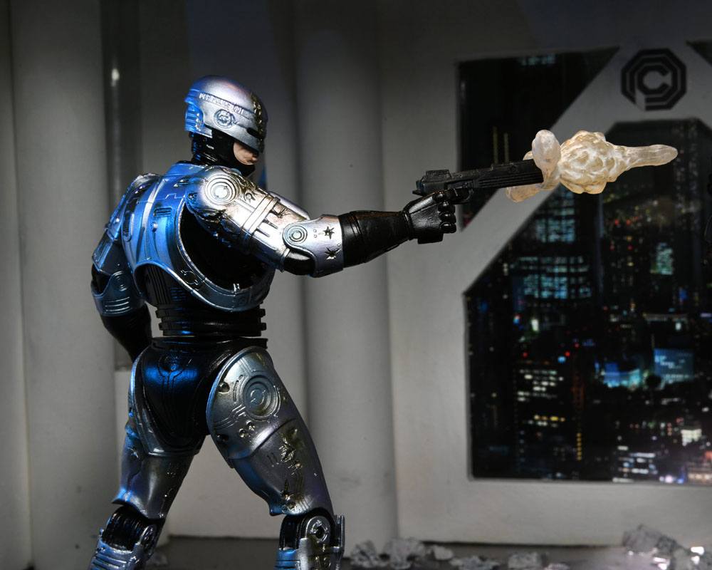 RoboCop Actionfigur Ultimate Battle Damaged RoboCop with Chair 18 cm - Preorder - ETA: 16.02.2026