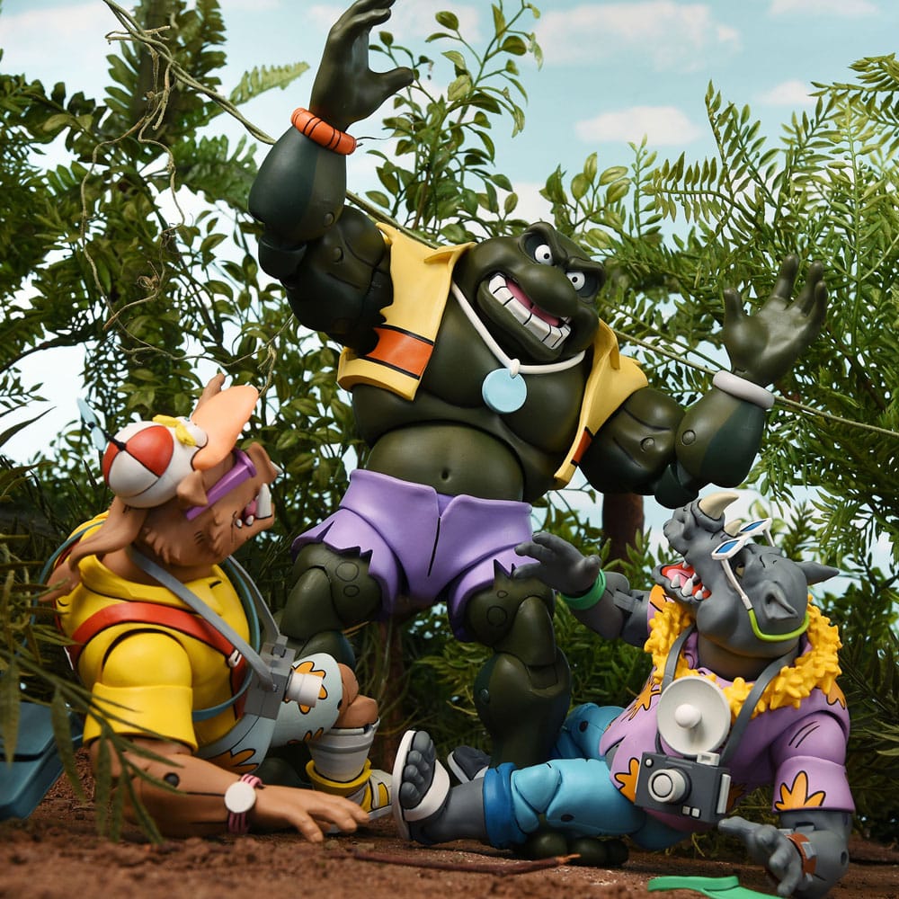 Teenage Mutant Ninja Turtles (Cartoon 1980) Actionfiguren 2er-Pack Vacation Bebop and Rocksteady 18 cm - Preorder - ETA: 19.09.2025
