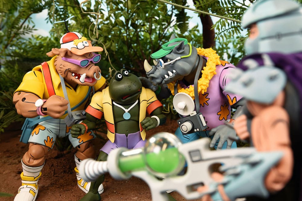 Teenage Mutant Ninja Turtles (Cartoon 1980) Actionfiguren 2er-Pack Vacation Bebop and Rocksteady 18 cm - Preorder - ETA: 19.09.2025