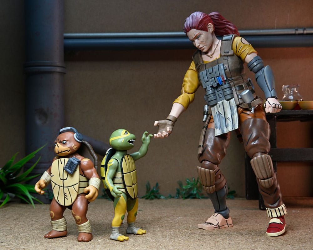 Teenage Mutant Ninja Turtles (The Last Ronin The Lost Years) Actionfigur Grammy April with Baby Yi & Moja 18 cm - Preorder - ETA: 29.11.2025