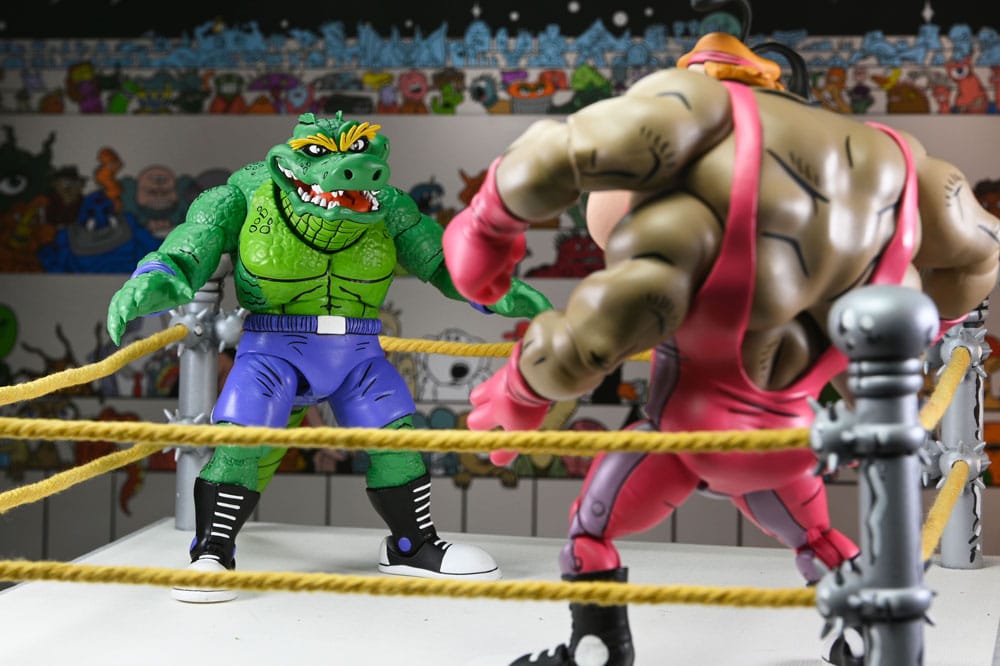 Teenage Mutant Ninja Turtles (Archie Comics) Actionfigur Stump Wrestling Leatherhead 18 cm - Preorder - ETA: 19.09.2025