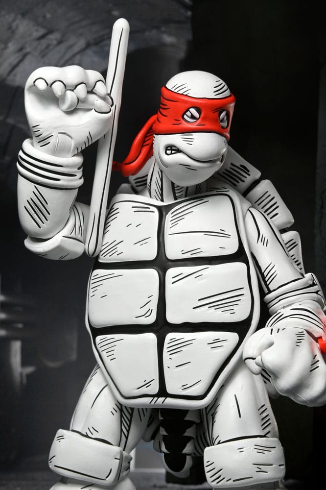 Teenage Mutant Ninja Turtles (Mirage Comics) Actionfiguren 2er-Pack Black and White First Turtles 18 cm - Preorder - ETA: 19.09.2025